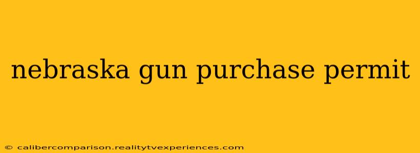 nebraska gun purchase permit