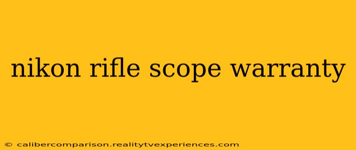 nikon rifle scope warranty