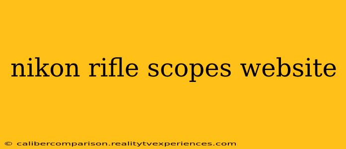 nikon rifle scopes website