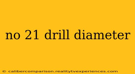 no 21 drill diameter