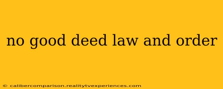 no good deed law and order