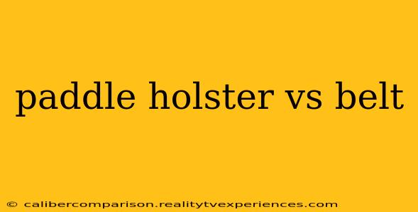 paddle holster vs belt