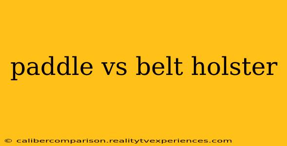 paddle vs belt holster