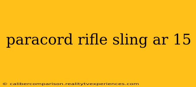 paracord rifle sling ar 15