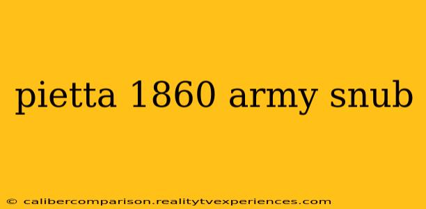 pietta 1860 army snub