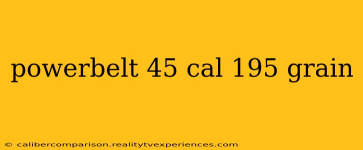 powerbelt 45 cal 195 grain