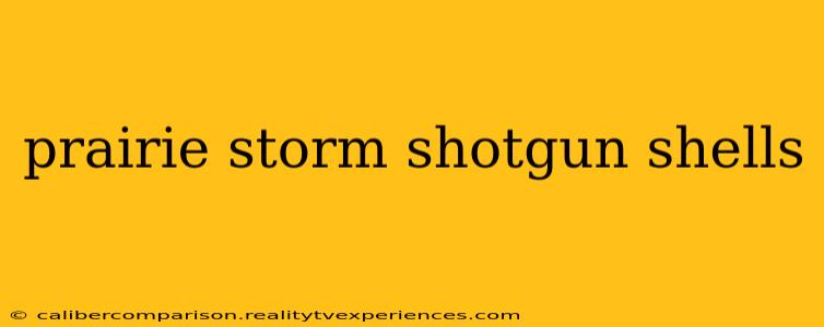 prairie storm shotgun shells