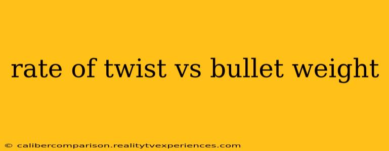 rate of twist vs bullet weight