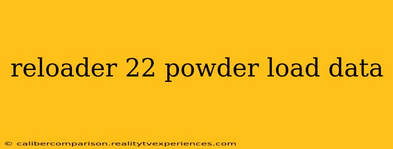 reloader 22 powder load data