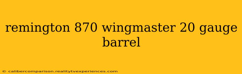 remington 870 wingmaster 20 gauge barrel