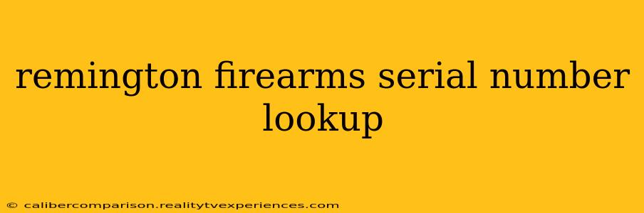 remington firearms serial number lookup