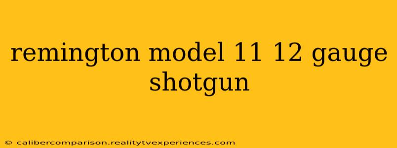 remington model 11 12 gauge shotgun