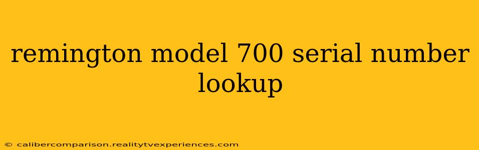 remington model 700 serial number lookup