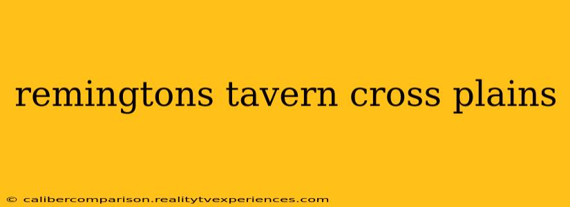 remingtons tavern cross plains