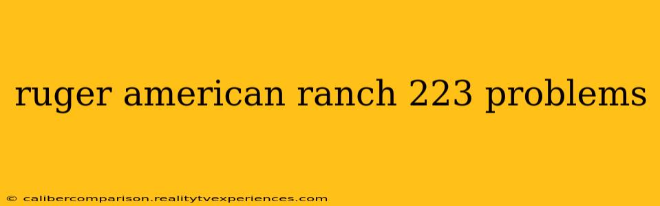 ruger american ranch 223 problems