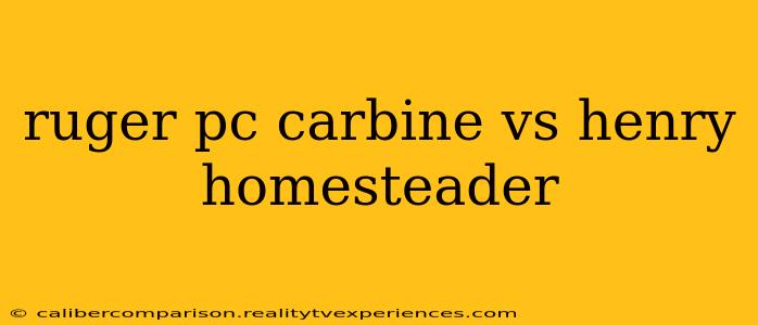 ruger pc carbine vs henry homesteader