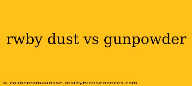 rwby dust vs gunpowder