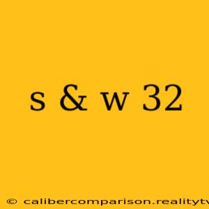 s & w 32