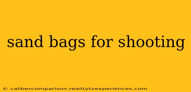 sand bags for shooting