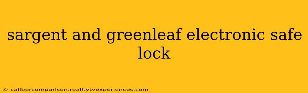 sargent and greenleaf electronic safe lock