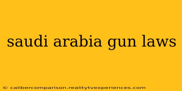 saudi arabia gun laws