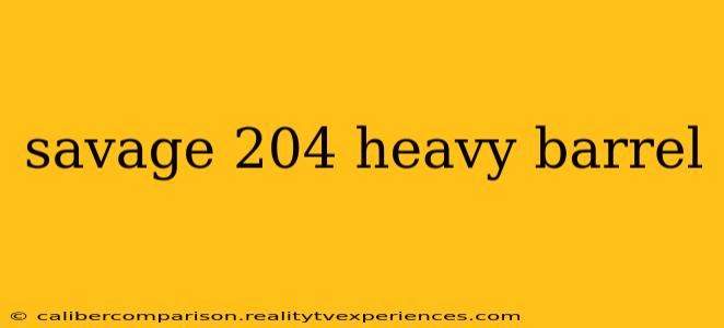 savage 204 heavy barrel