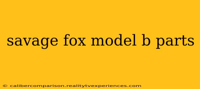 savage fox model b parts