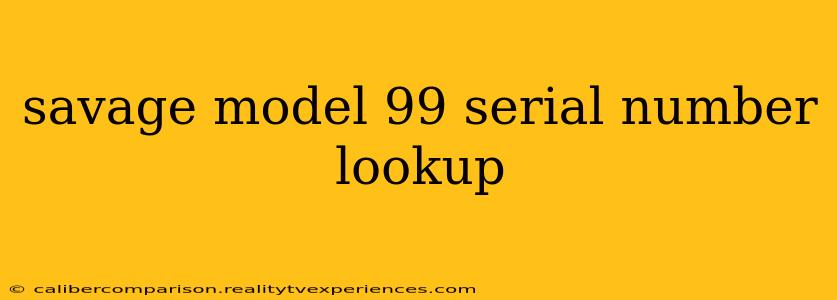 savage model 99 serial number lookup