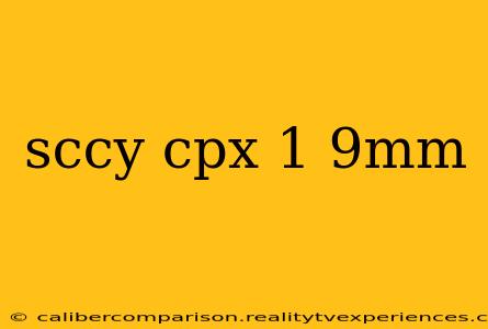 sccy cpx 1 9mm