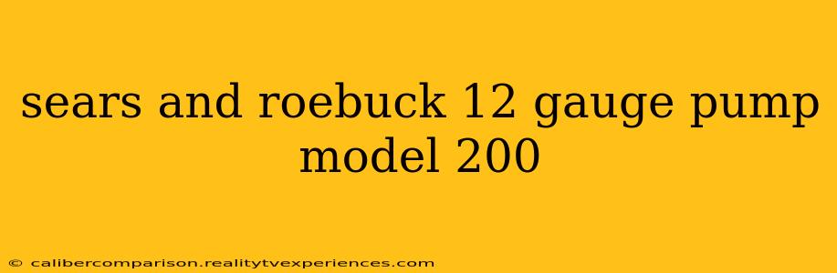 sears and roebuck 12 gauge pump model 200