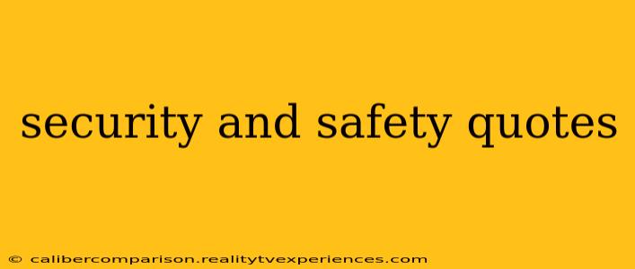 security and safety quotes