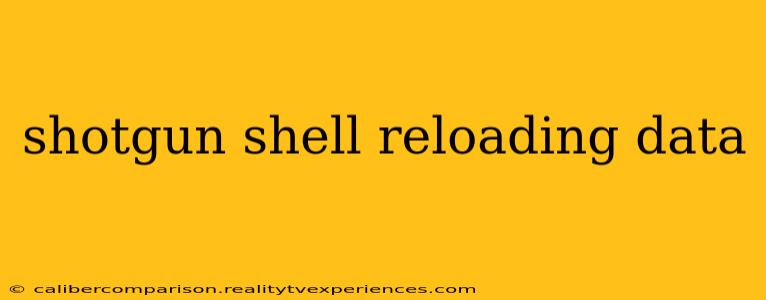 shotgun shell reloading data