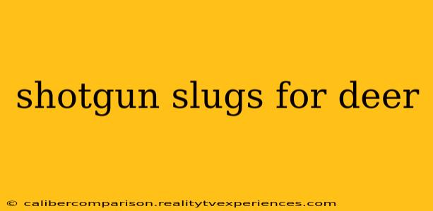 shotgun slugs for deer