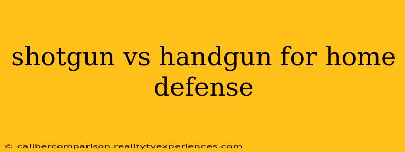 shotgun vs handgun for home defense