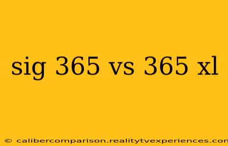 sig 365 vs 365 xl