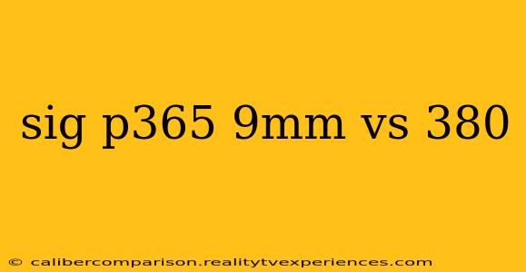 sig p365 9mm vs 380