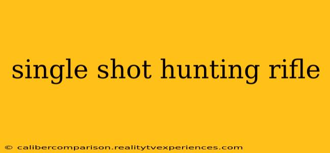 single shot hunting rifle