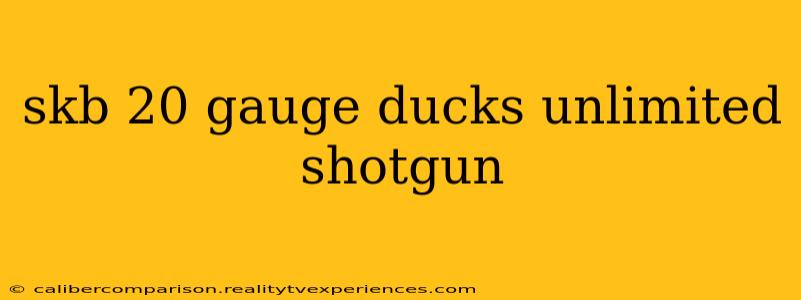 skb 20 gauge ducks unlimited shotgun