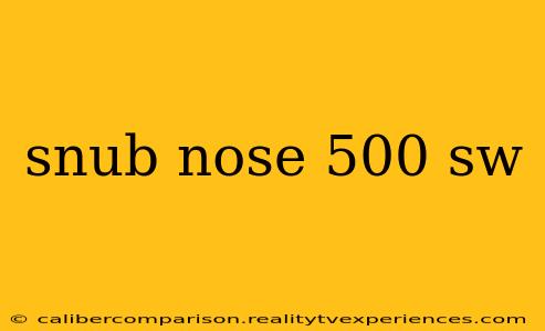 snub nose 500 sw