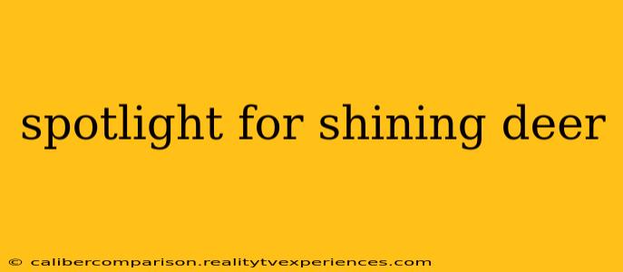 spotlight for shining deer