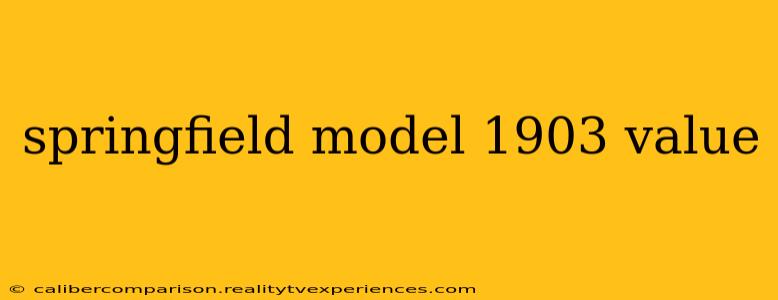 springfield model 1903 value