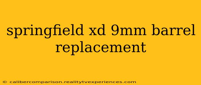 springfield xd 9mm barrel replacement