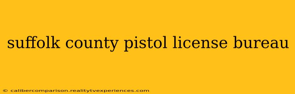 suffolk county pistol license bureau