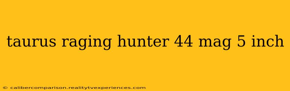 taurus raging hunter 44 mag 5 inch