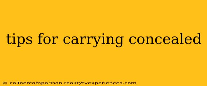 tips for carrying concealed