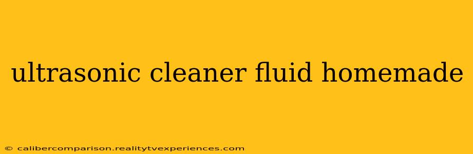 ultrasonic cleaner fluid homemade