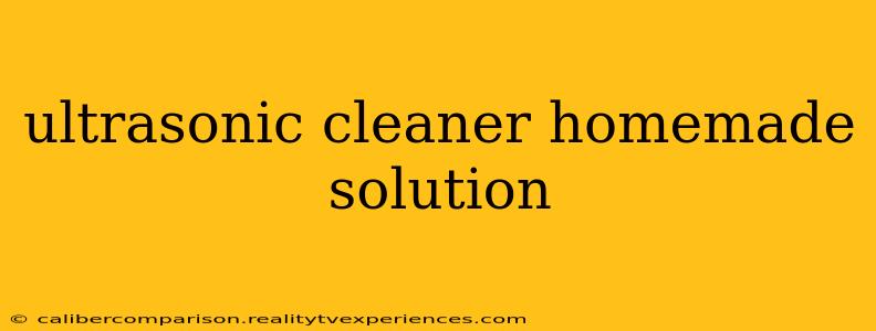 ultrasonic cleaner homemade solution