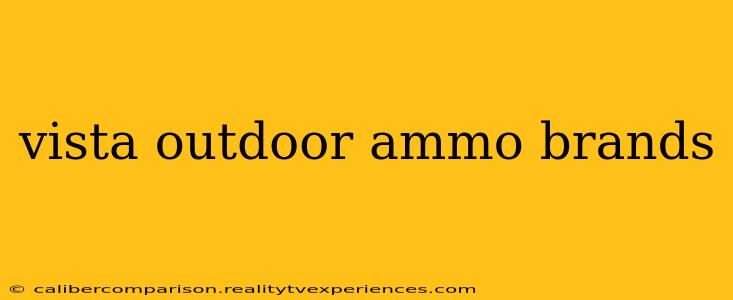 vista outdoor ammo brands