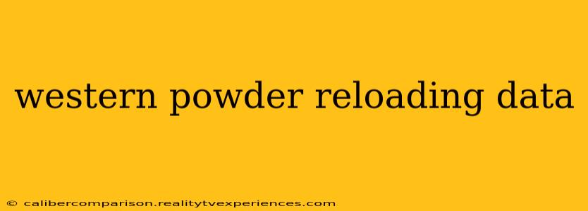 western powder reloading data