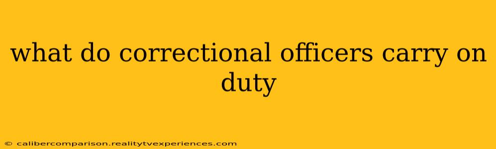 what do correctional officers carry on duty